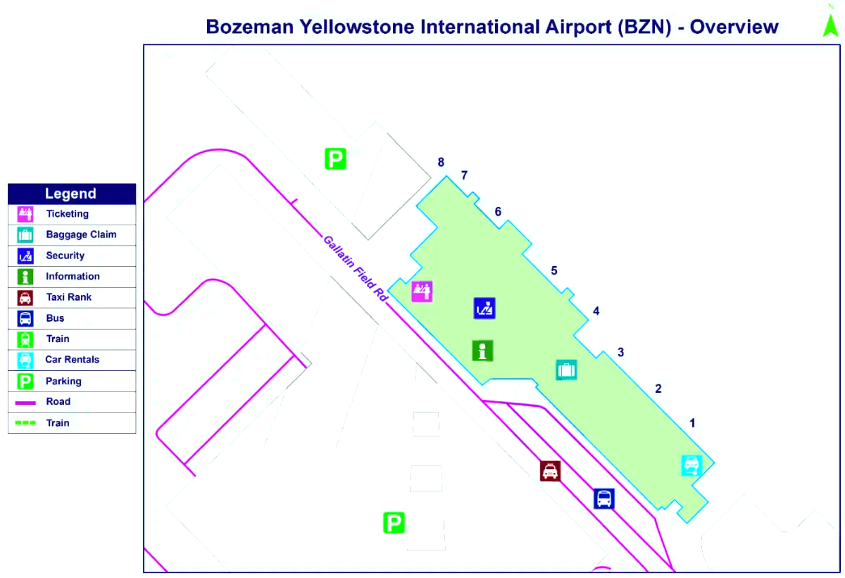 Bozeman Yellowstonen kansainvälinen lentokenttä