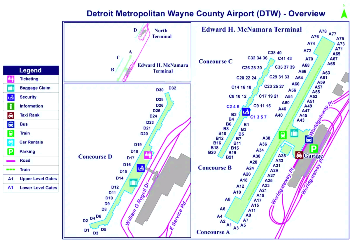 Detroitin Metropolitan Wayne Countyn lentoasema